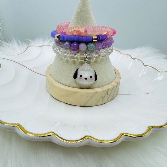 Pochacco beaded Arm Candy  Bracelet - Picture 1 of 7